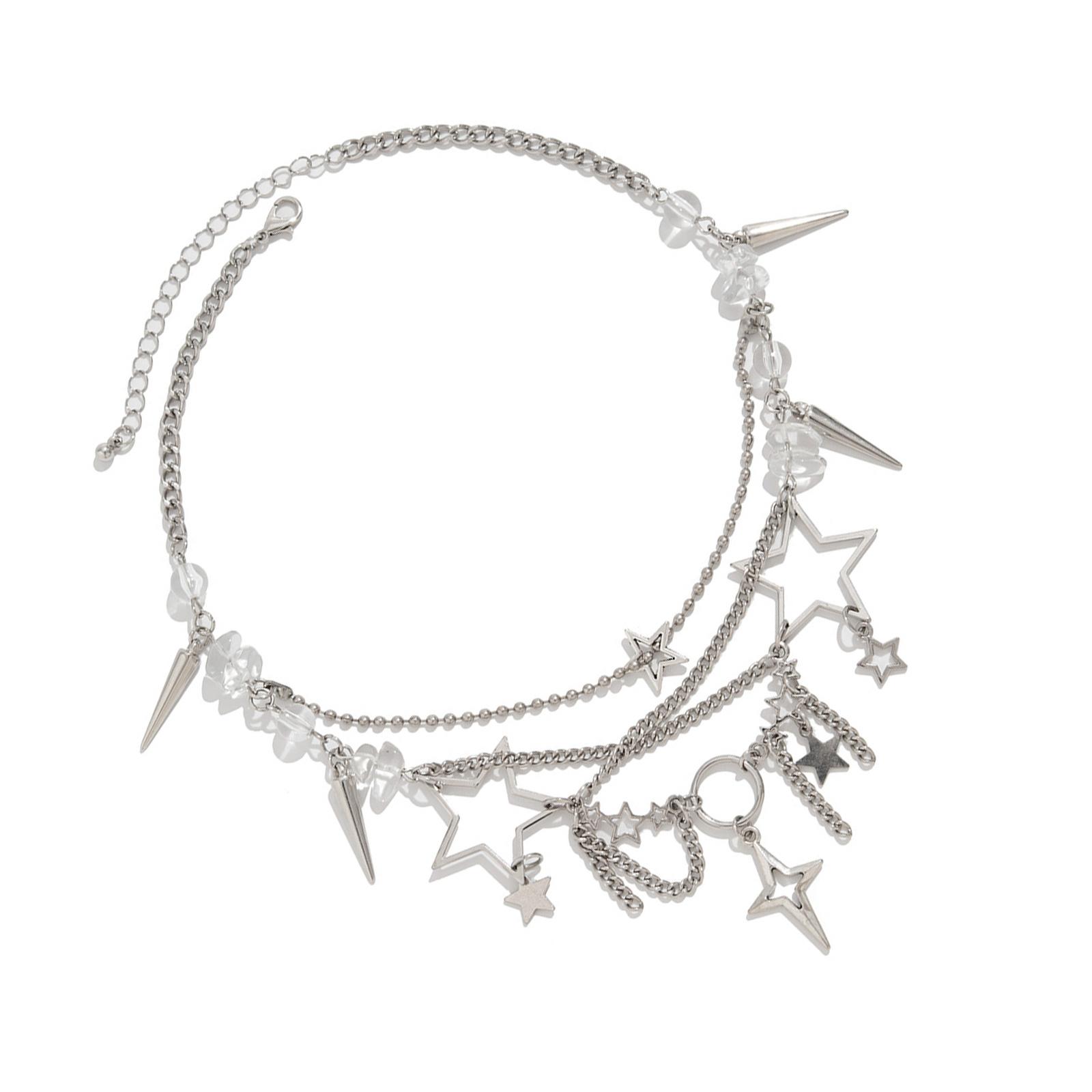 

Уникальное нерегулярное многослойное ожерелье с кисточками и подвеской в виде звезды, портативный аксессуар для модной женской одежды