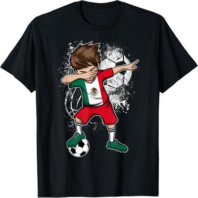 Dabbing Boy Mexico Soccer Shirt Jersey Mexican Football Tee T-Shirt