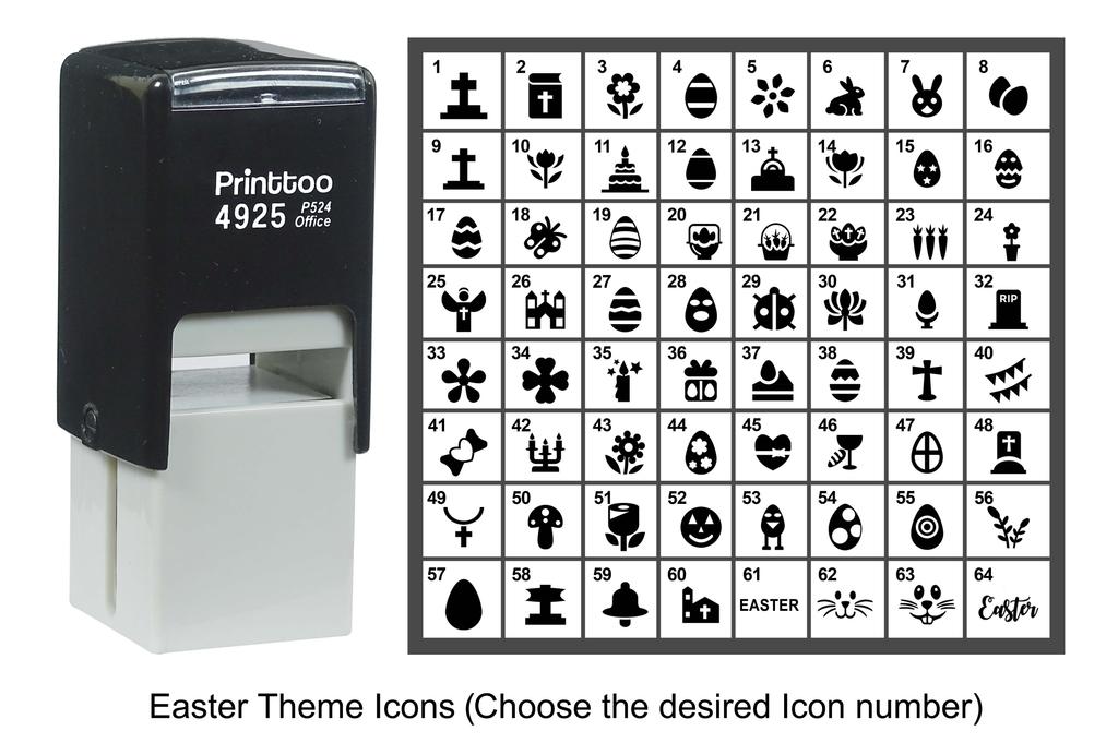 Printtoo Fashion Accessories Icons Rubber Stamp Self Inking Stamper 24 Mm