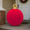 Inflatable Christmas Balls 23.6In Flocked Globes Set Giant Flocked Christmas Ornaments For Workplace Dance Party Wedding Yard