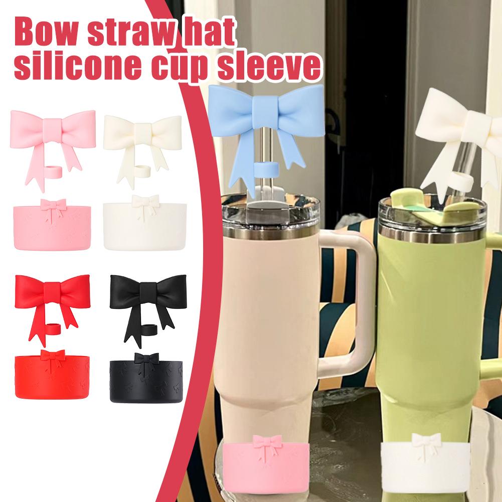 

Крышка для соломинки для Stanley Cup Bow Крышка для соломинки Крышки для брызг Силиконовая заглушка для защиты от проливания 10 мм A S1I0 Red-1set