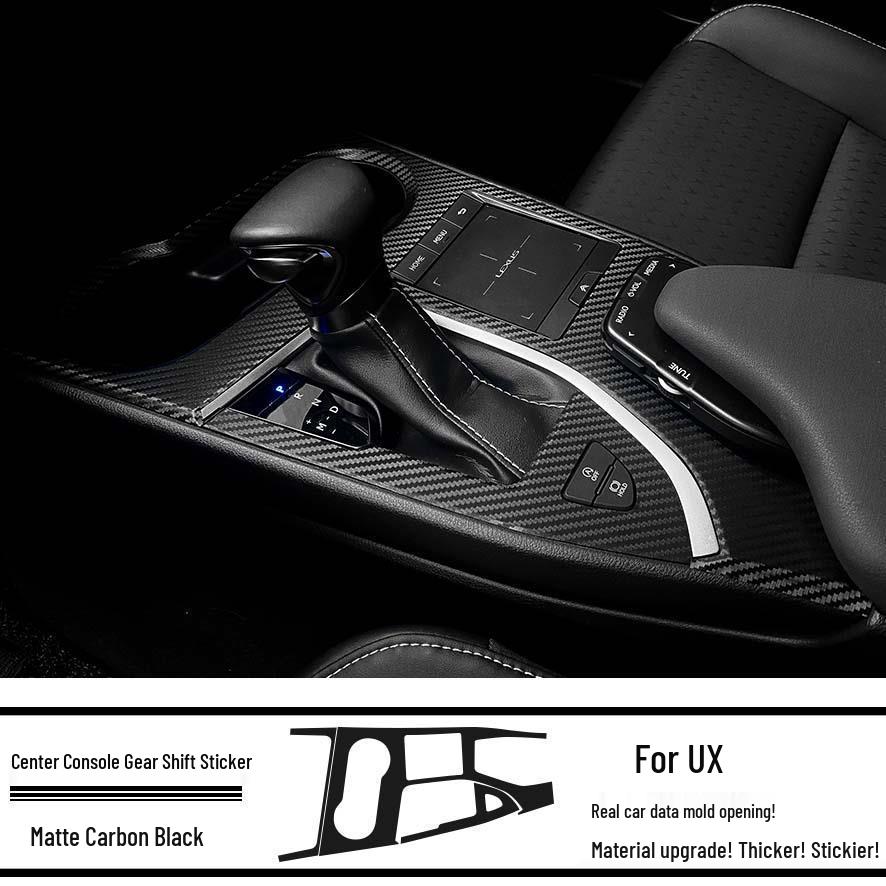 

Наклейка на консоль из углеродного волокна «Звездное небо» для интерьера Lexus UX 19-20, модификация рычага переключения передач