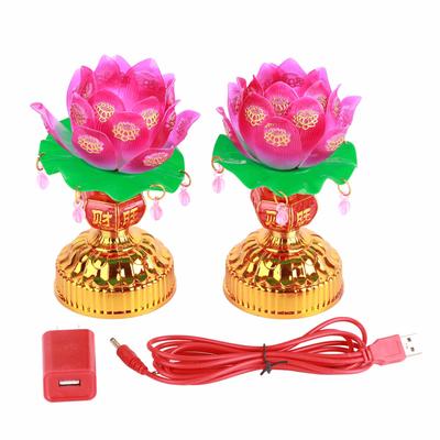1 para LED Lotus Light Buddha Lotus Lampa Zasilany przez USB Przesyłanie światła Grawerowanie Wzór gospodarstwa domowego