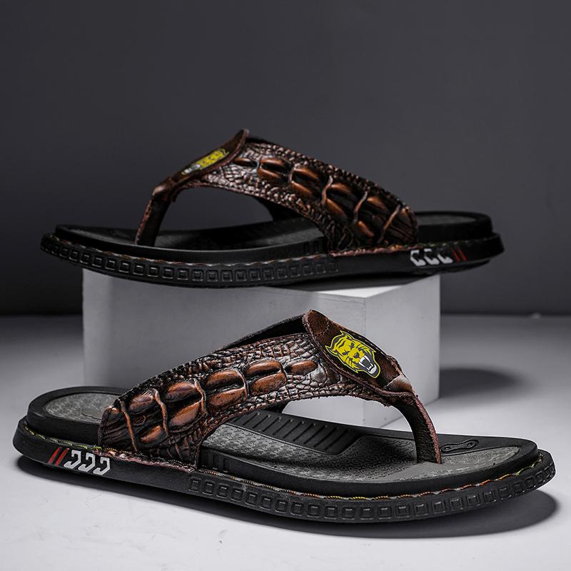 Men  Flip Flops Slippers Gladiator Sandals Outdoor Summer Roman Sandals Open Toe Beach Shoes Plus Size