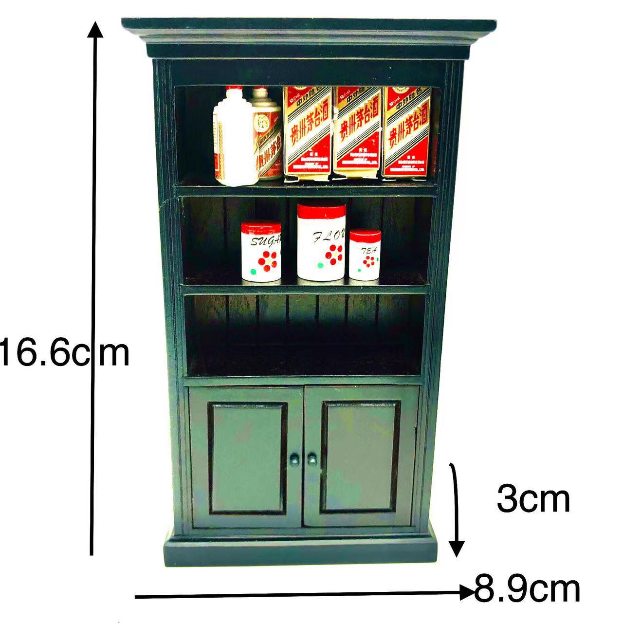 

Миниатюрный кукольный домик, шкаф с четырьмя ящиками, с аксессуарами из глины в виде еды