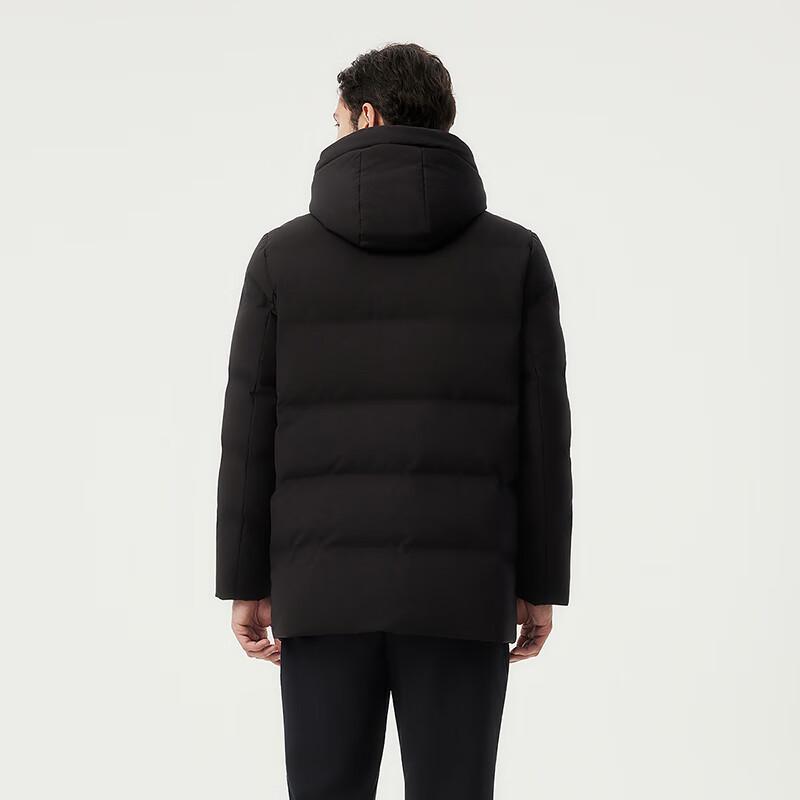 Tanboer Men's Detachable Hood Loose Fit Down Jacket 510505D