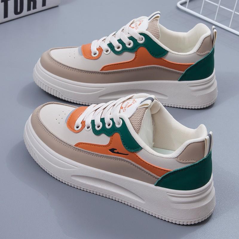 

Women s Korean Style Soft Sole White Canvas Sneakers – Lightweight & Elastic with Thick Soles for Spring & Autumn 36 бежевый