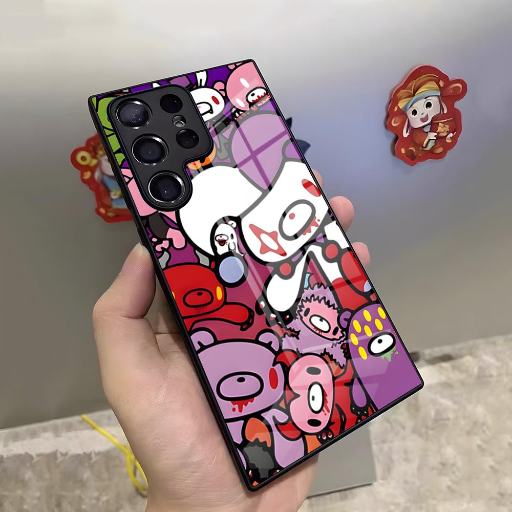 Cute G-Gloomy Bear Phone Case For Samsung S26 S25 Ultra S23 S22 S24 S20 Fe S21 Plus A54 A53 A16 Glass Cover