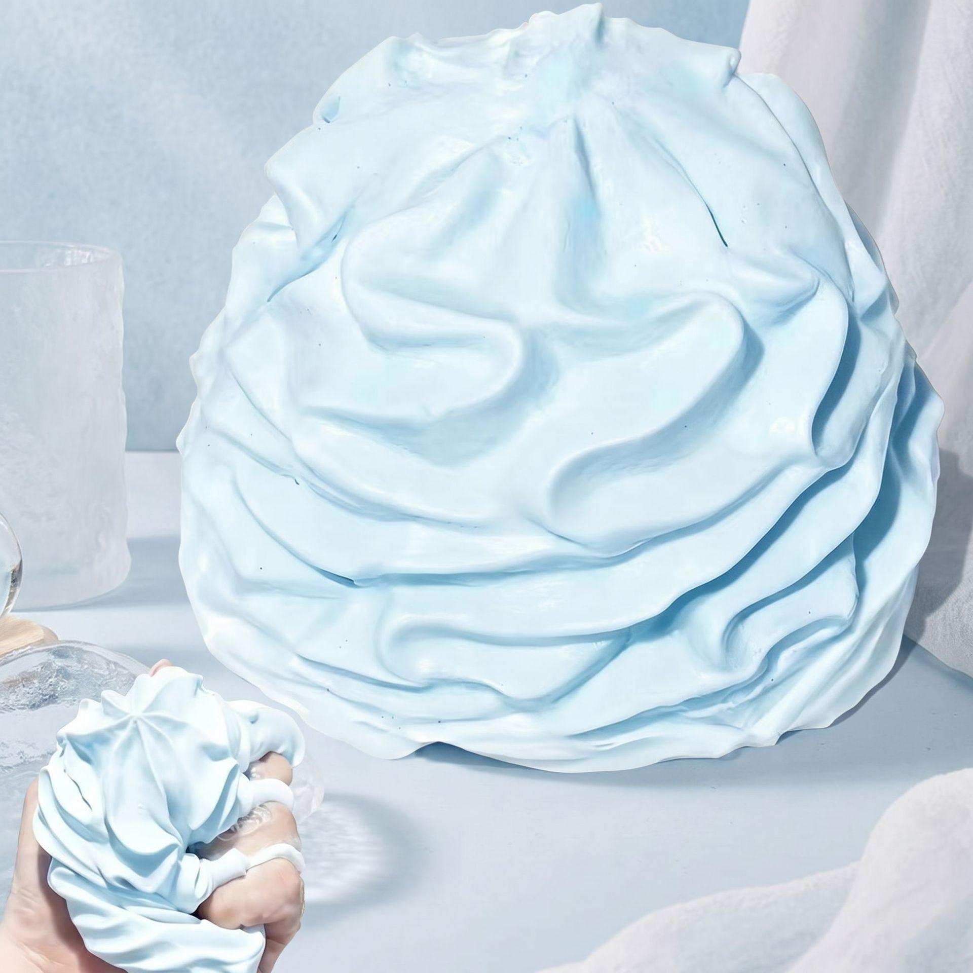 Squishy Sahnerolle Langsamer Rückprall Knetspielzeug Stressabbau Hüpfspielzeug himmelblaue