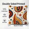 Bohemian Style Classical Cushion Cover Plush Fabric Soft Double-Sided Printed Sofa Warm Winter Home Child Gift Pillow Case