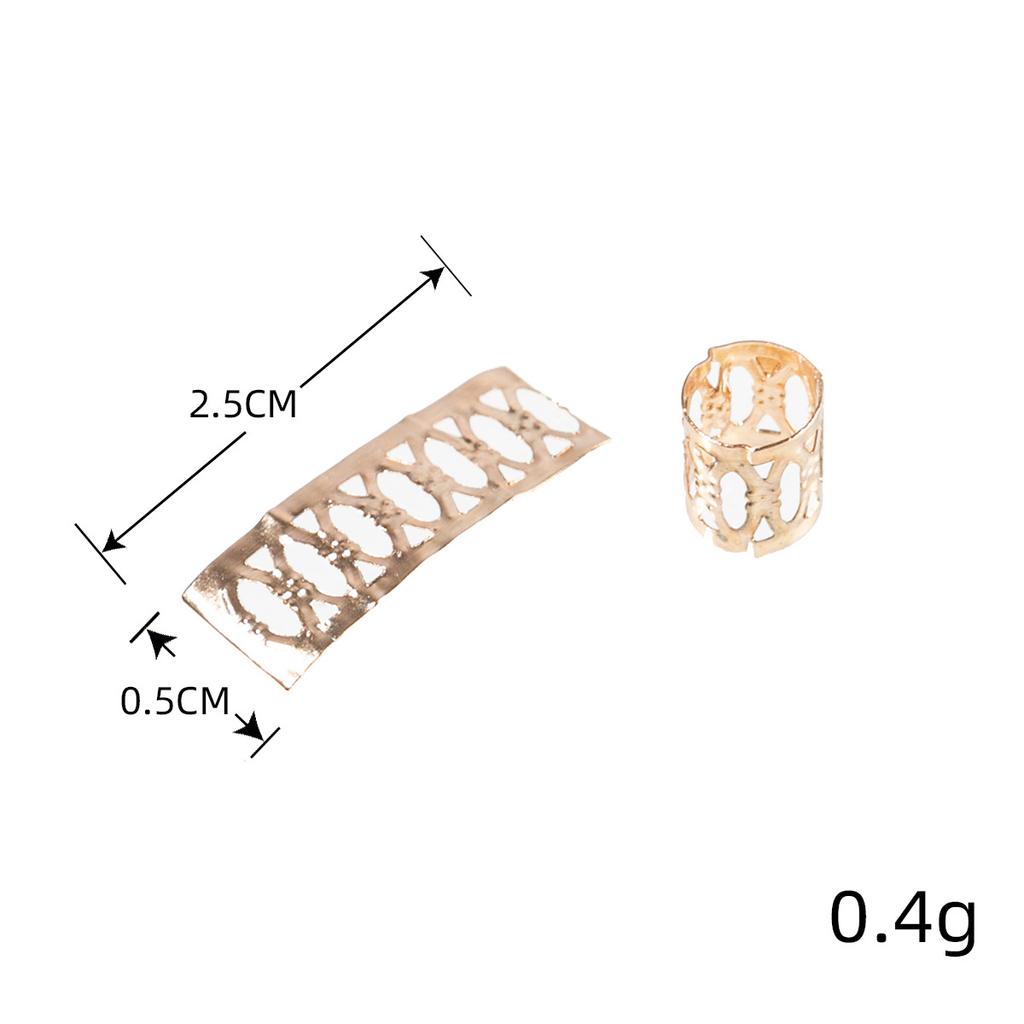 60pcs Hollow Out Hair Ring Dreadlocks Beads Hair Braid Rings Clips Dread Locks Hair Braiding Metal Decoration Hair Accessories