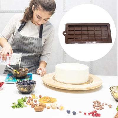 Silicone Chocolate Mold Food Grade Easy Release Square Molds 3D DIY Reusable Biscuits Baking Tools Cake Decorating Mold