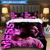 Messi's Pink  3pcs Bedding,Including 1pc Duvet Cover And 2pcs Pillowcases Perfect for Christmas,Ideal for Bedroom, Dormitory