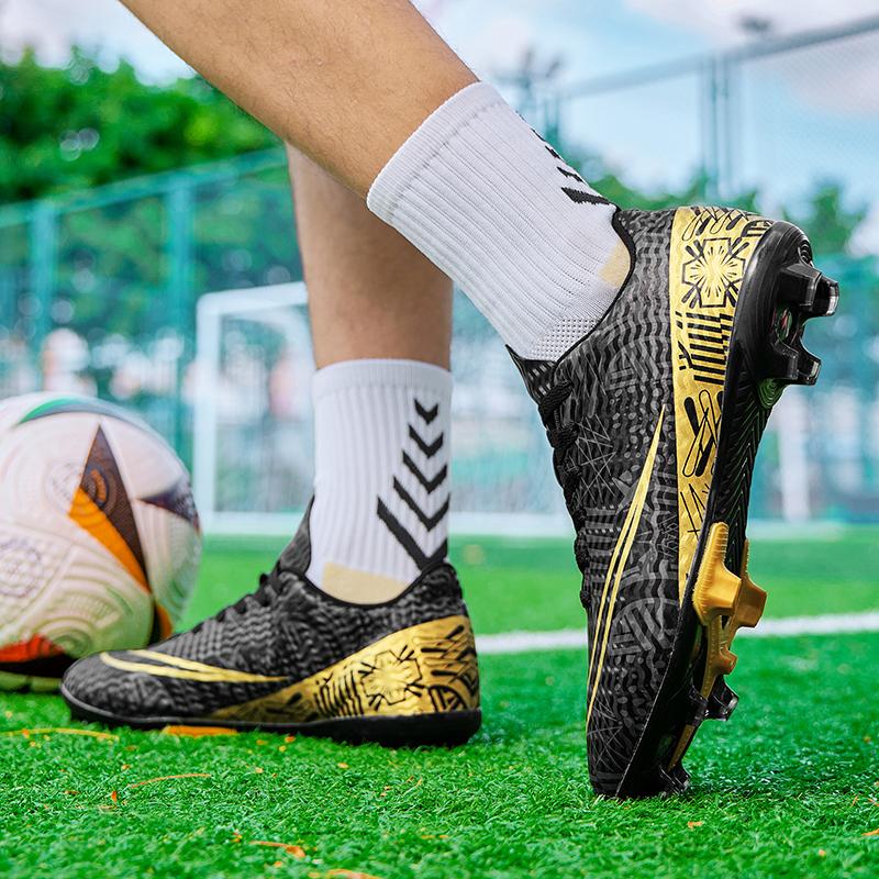 Men's and women's low cut long nail football shoes with lightweight design, artificial turf hard ground training and competition