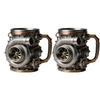 Tazza in Resina con Design Turbocharger per Appassionati di Auto Impugnatura Confortevole Tazza da Caffè con Manico per Casa o Ufficio