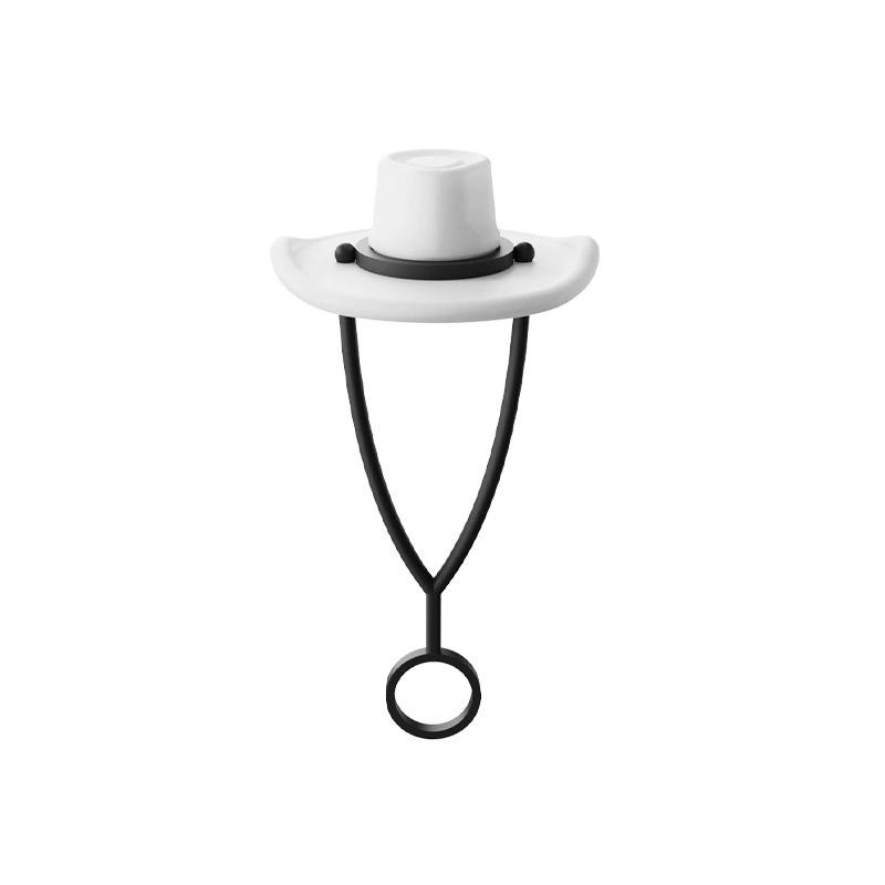 4 pcs Cute Cowboy Hat Straw Toppers Set Reusable Dustproof Silicone Straw Covers for Parties Outdoor Events Perfect for Independence Day Mother'S Day