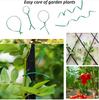 100PCS Oblate Gardening Cable Ties Reusable Iron Wire Twist Tie for Flower Plant Climbing Vines Multifunction Coated Fix Strings