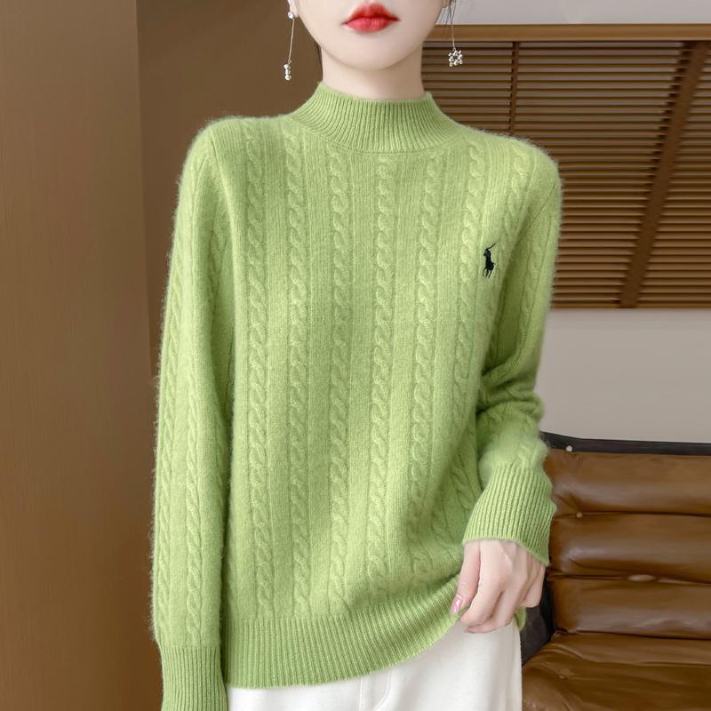 Women's Cashmere Sweater Qinghe Cashmere 30% Cashmere 70% Wool Autumn and Winter Pullover Warm and Fashionable