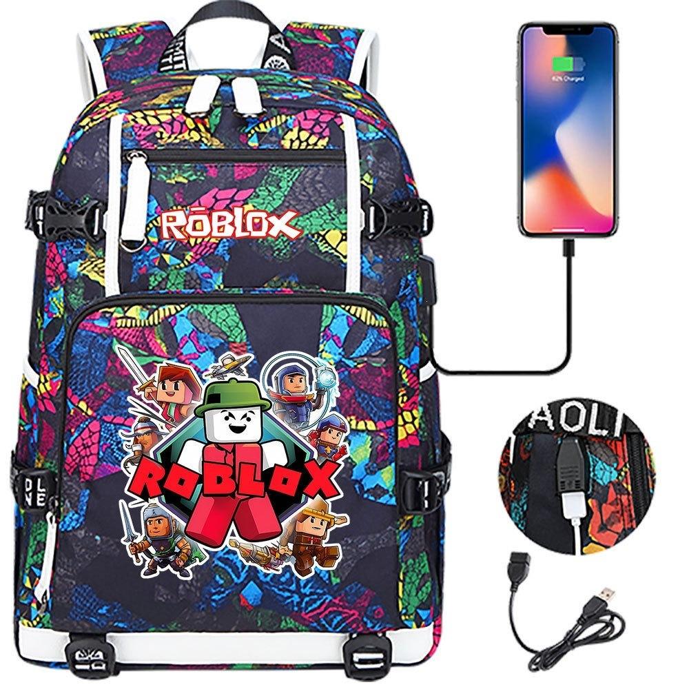 Gaming Print Backpack Large Capacity Travel Bag with USB Charging Port for Middle High School Students Boys Girls Teens