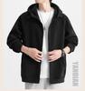 Plus Size Men's Winter Sherpa Fleece Hoodie Cardigan 2025 - Heavyweight Trendy Top