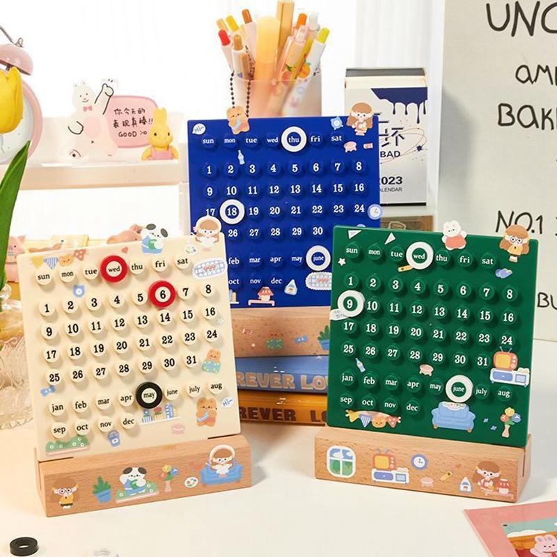 Zrób to sam Kalendarz Wieczny Regulowany Kalendarz Biurkowy Super Wieczny Planer Ozdoba Dekoracyjna na Biurko