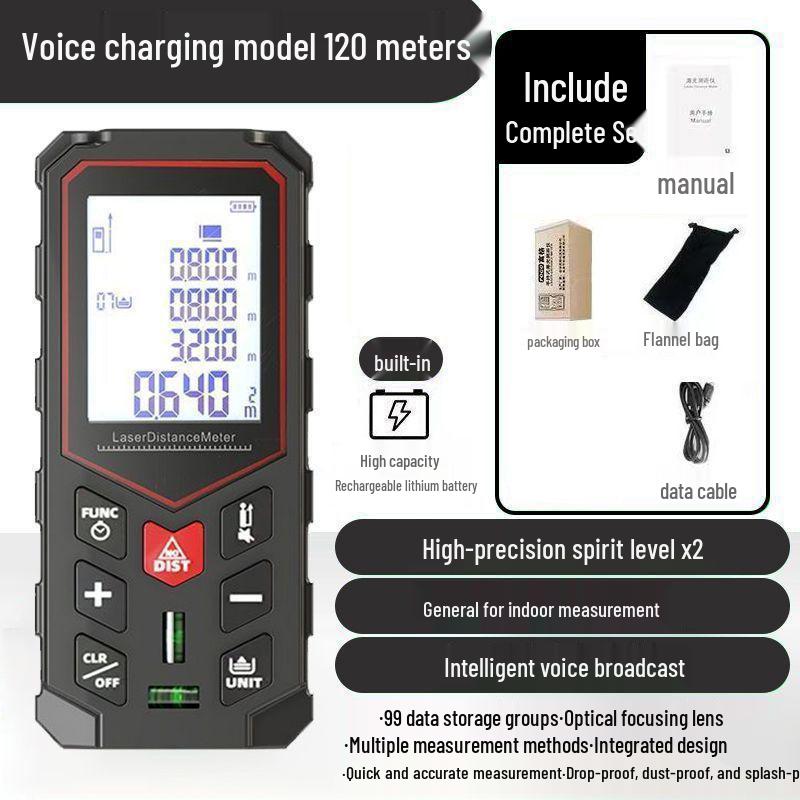 High-Precision Red Light Infrared Laser Rangefinder and Handheld Electronic Measuring Instrument