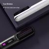 Wireless LCD Hair Straightening Comb with Negative Ion Technology - Portable, Non-Damaging Electric Comb for Safe Hair Styling