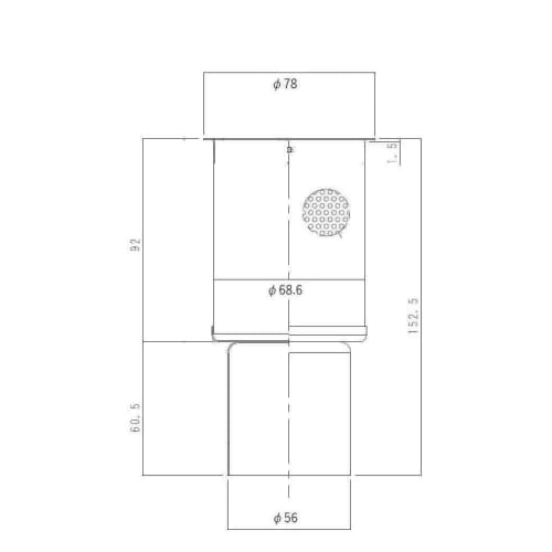 All-stainless Steel Drain and Garbage Disposal, 78mm Slim, for Small Sinks, Small Kitchens, and Commercial Sinks. LuLuPaL 8cm Drainer.