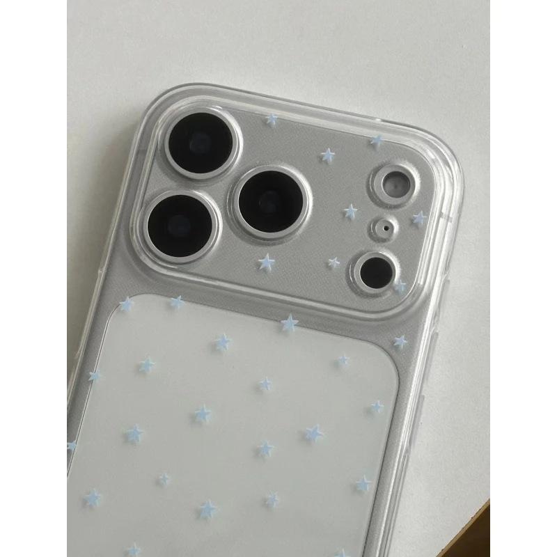 Blue Star Hat Puppy for Apple 17Promax Transparent Phone Case IP16 Space Case 15 Cute Soft