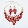 Collarbone Necklace Earrings Set Dress Party Bride Women's Jewelry Accessories