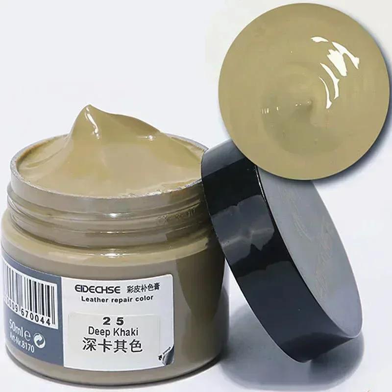 50ML Lederreparaturwerkzeug Autositz Sofa Mäntel Ohne Hitze Flüssigleder Vinyl-Restaurator Löcher Kratzer Risse Risse Polieren Lackpflege