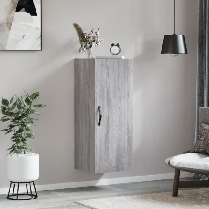 VidaXL Armoire murale sonoma gris 34,5x34x90 cm bois d'ingénierie 835000