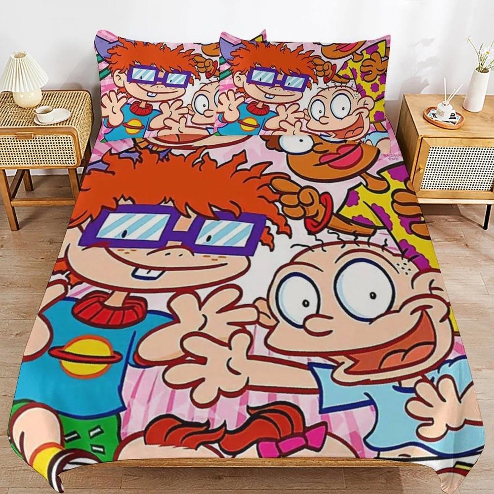 Game R-Rugrats Paris Duvet Cover Pillowcase Bedding Set Adult Boy Girl Bedroom Decoration Children Gift Single Double Large Size