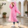 Reusable EVA Rain Gear for Hiking Thick Raincoat Adults Kids, Long Full Body Poncho with Adjustable Rainy Weather Hood, Heavy Duty Outdoor Camping