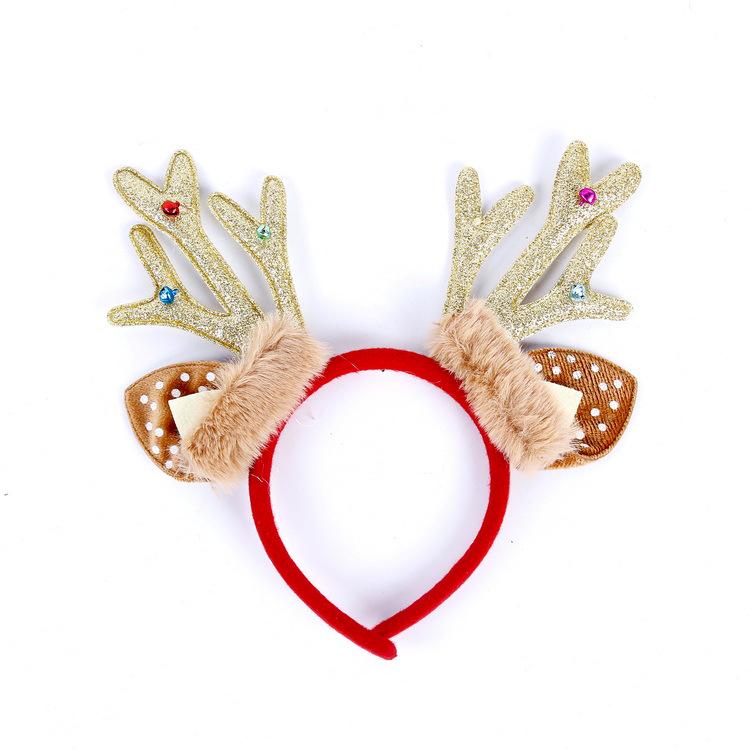 Christmas Antler Headband with Bells for Adults & Children – Festive Holiday Party Accessory