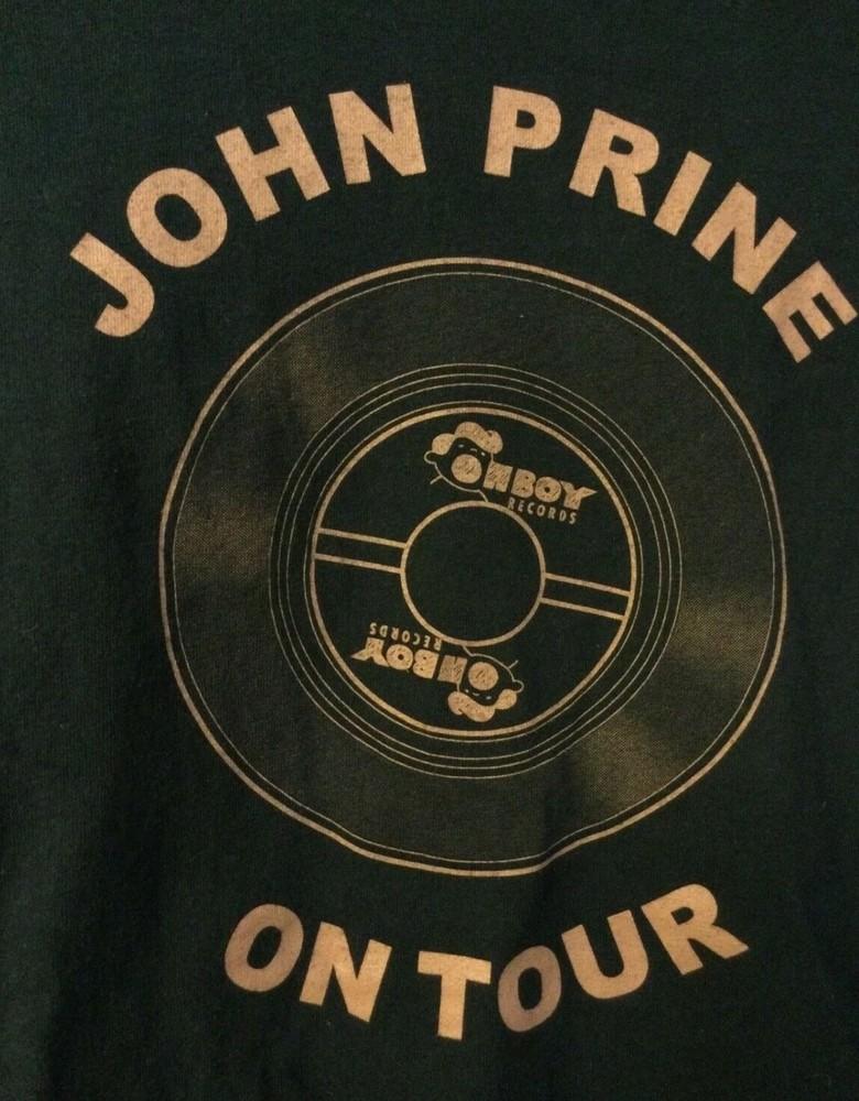 Vintage On Tour John Prine TShirt Short Sleeve Black Unisex S234XL Unisex T-Shirt S