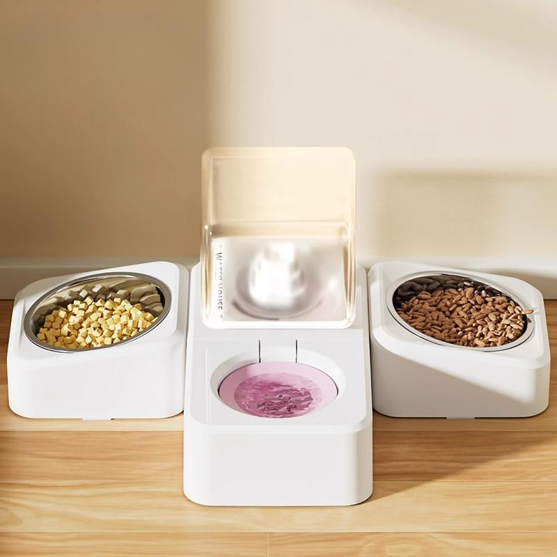 Ceramic Bowl for Dogs Pet Feeder Water Fountain  Small and Medium-sized Dog and Cat Basin  Pet Supplies  Water House  Three Bowls