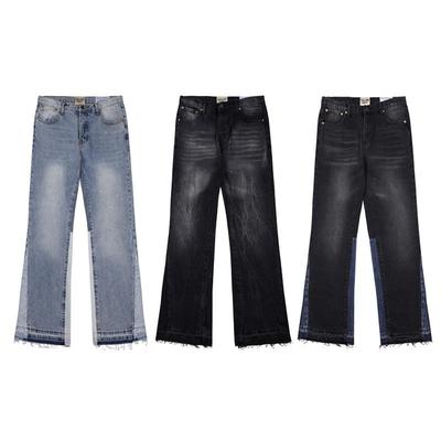 GALLERY DEPT Unisex Patchwork Distressed Retro Flare Jeans with Splatter Wash