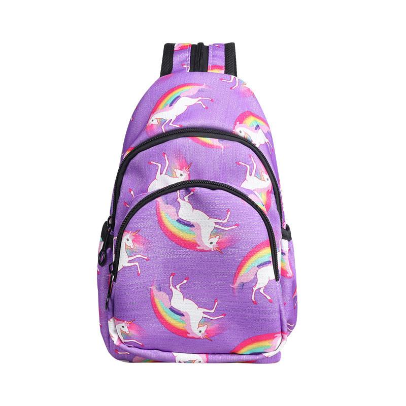 Adorable Unicorn Print Children's Bag 2024 New Style Large Capacity Backpack For Girls