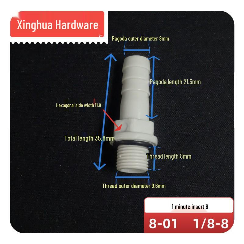 POM Anti-Corrosion Plastic Steel Connector with Internal and External Threads for Water Pipes and Tanks