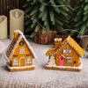Christmas Resin Miniature House Led Light For Holiday Tabletop Decor