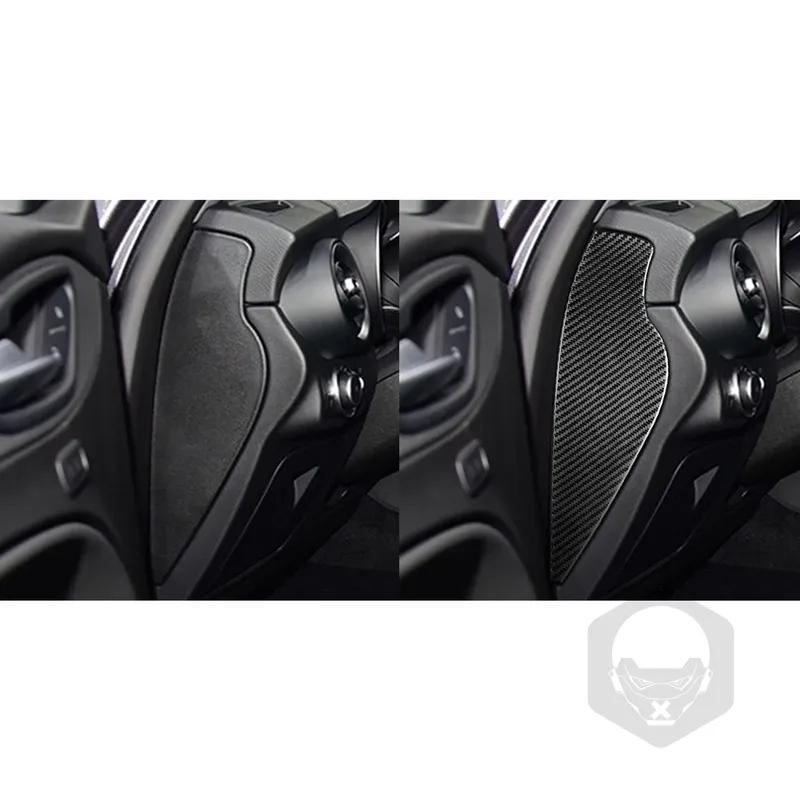 For Alfa Romeo Stelvio 2016- Carbon Fiber Dashboard Both Sides Front Slot Panel Interior Car Accessories Cover Trim Sticker