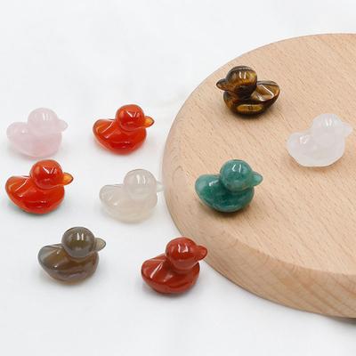 Falsche Kristall Achat Stein Entenfiguren Miniatur Schnitzerei Tiermodell Landschaftsgestaltung Ornament