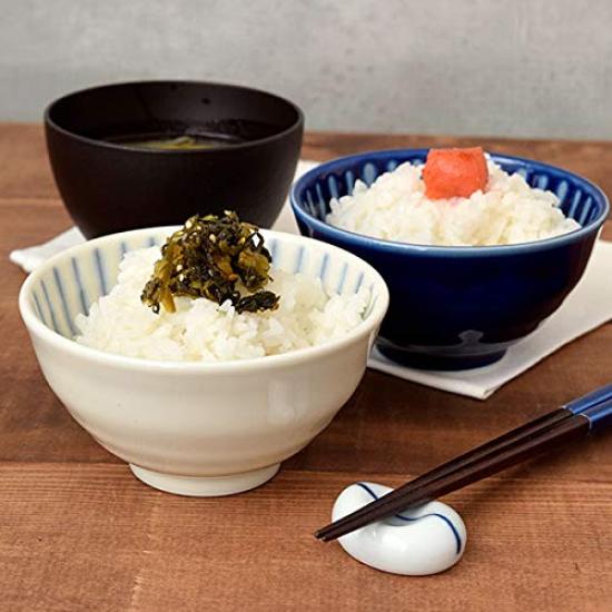 Tableware East Mino Porcelain Rice Bowls, Blue/White Stripes, Set of 2