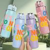 1PC Its Ok To Not Be Ok Rainbow 750ml Color Plastic Sports Water Bottle Leakproof Flip Straw Lid Suitable for Sports Office Home Use