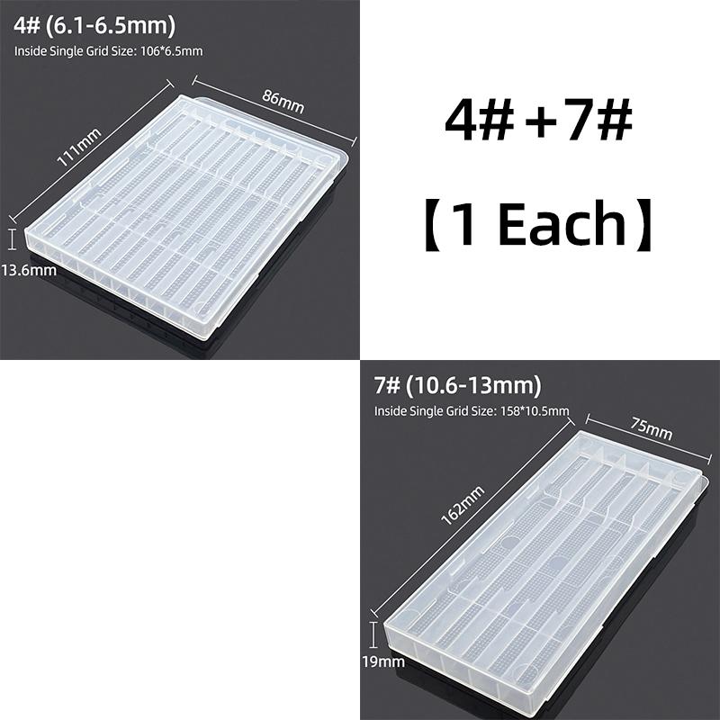 Twist Drill Empty Box Storage Boxes Plastic Toolbox Tools Accessories Woodworking Drill Bits 5/10 Hole Transparent Plastic Box