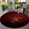 Galatasaray S Round Area Rug,Carpet Rug for Living Room Bedroom Sofa Playroom Decor,Non-slip Floor Mat