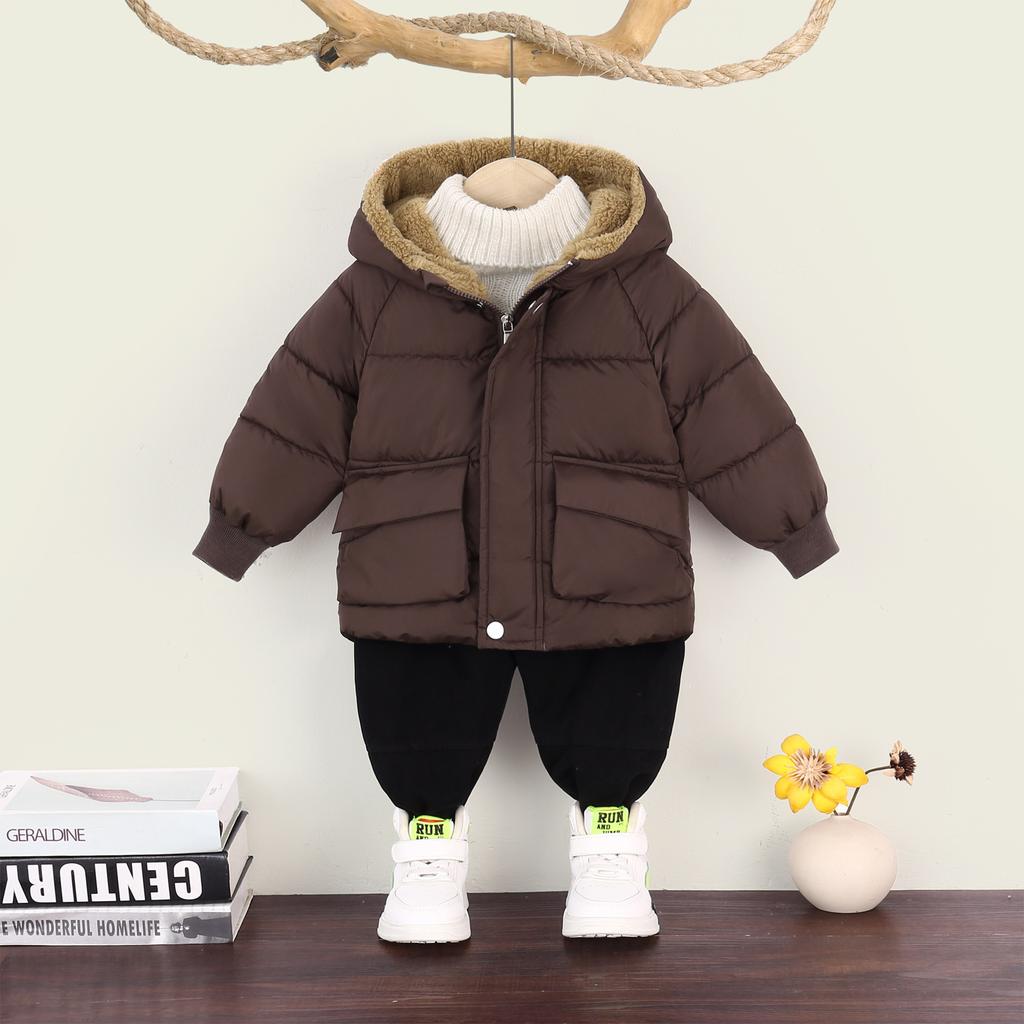 Children's Down Cotton-padded Clothes: Thick Cotton-padded Jackets for Boys In Winter and Down Jackets for Girls