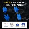 Brake Line Plug Automatic Fluid Stop Clamp Set 4 PCS Car Brake Line Clamp Car Brake Oil Line Plug Tool Universal for Most Cars