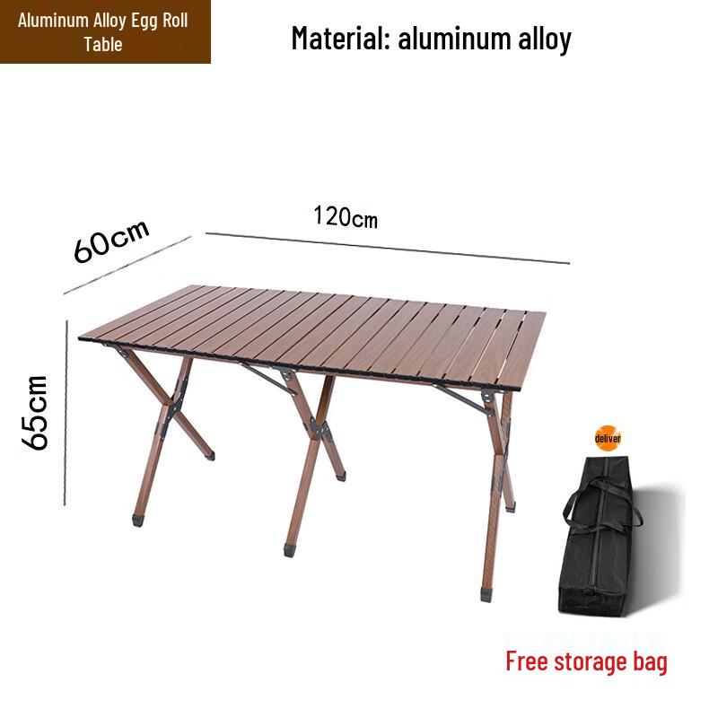 Outdoor Folding Aluminum Alloy Roll-up Camping Table